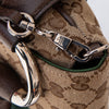 Gucci Beige And Ebony Horsebit Chain Medium Shoulder Bag
