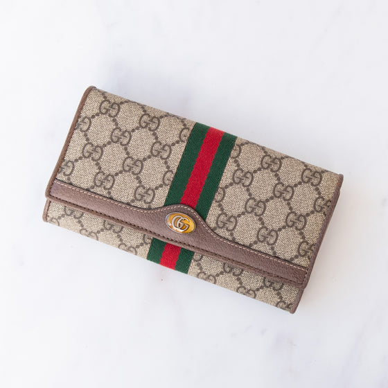 Gucci Supreme Web Ophidia Wallet On Chain Bag
