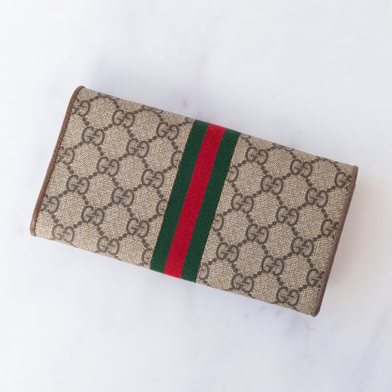 Gucci Supreme Web Ophidia Wallet On Chain Bag