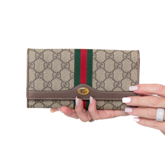 Gucci Supreme Web Ophidia Wallet On Chain Bag