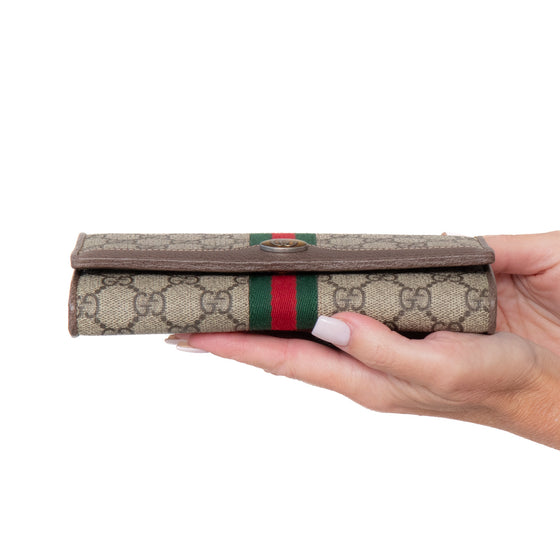 Gucci Supreme Web Ophidia Wallet On Chain Bag