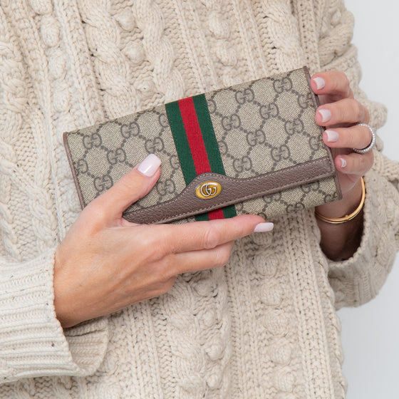 Gucci Supreme Web Ophidia Wallet On Chain Bag