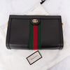 Gucci Black Small Ophidia Web Chain Shoulder Bag
