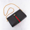 Gucci Black Small Ophidia Web Chain Shoulder Bag