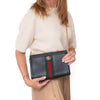 Gucci Black Small Ophidia Web Chain Shoulder Bag