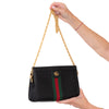 Gucci Black Small Ophidia Web Chain Shoulder Bag