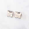 Gucci Sterling Silver Butterfly Earrings