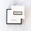 Gucci Sterling Silver GG Logo Drop Earrings