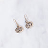 Gucci Sterling Silver GG Logo Drop Earrings