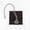 Gucci Interlocking G Logo Sterling Silver Necklace