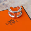 Hermes Osmose Silver Ring