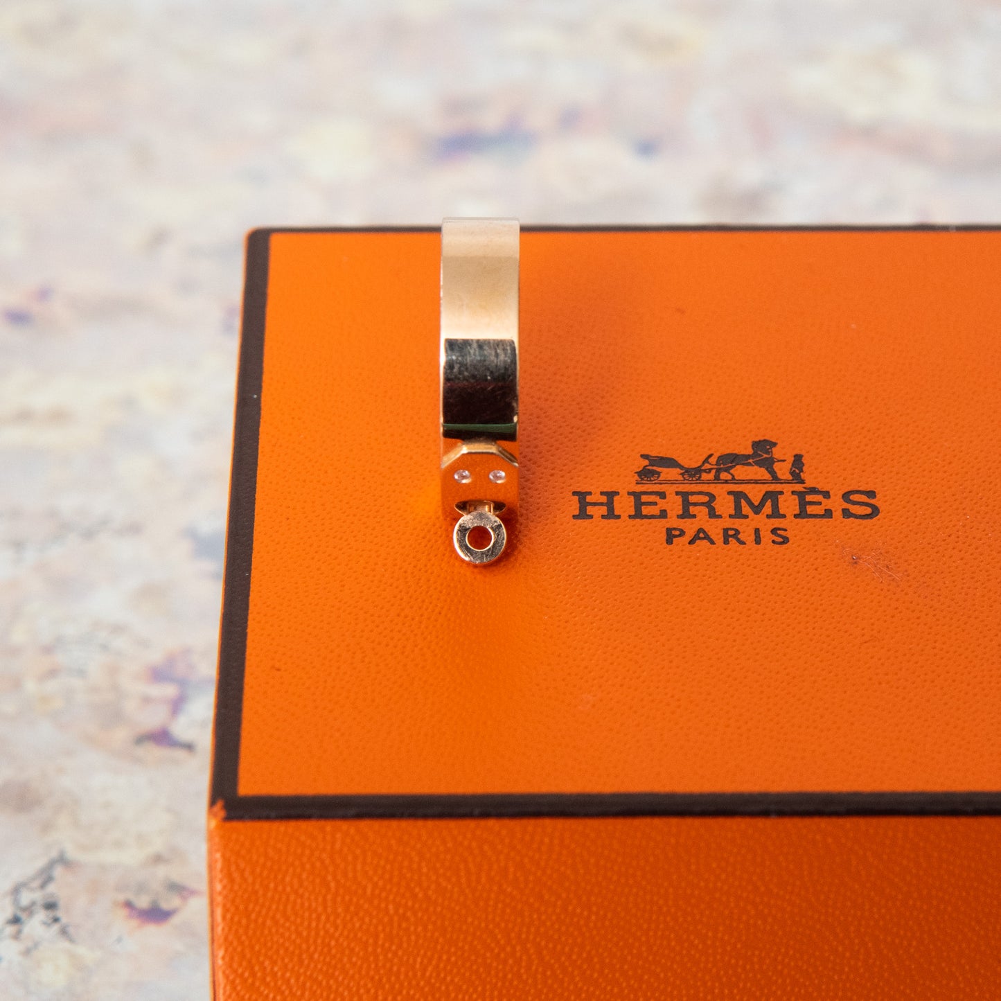 Hermes Rose Gold Kelly Ring Size 51 - EVEYSPRELOVED
