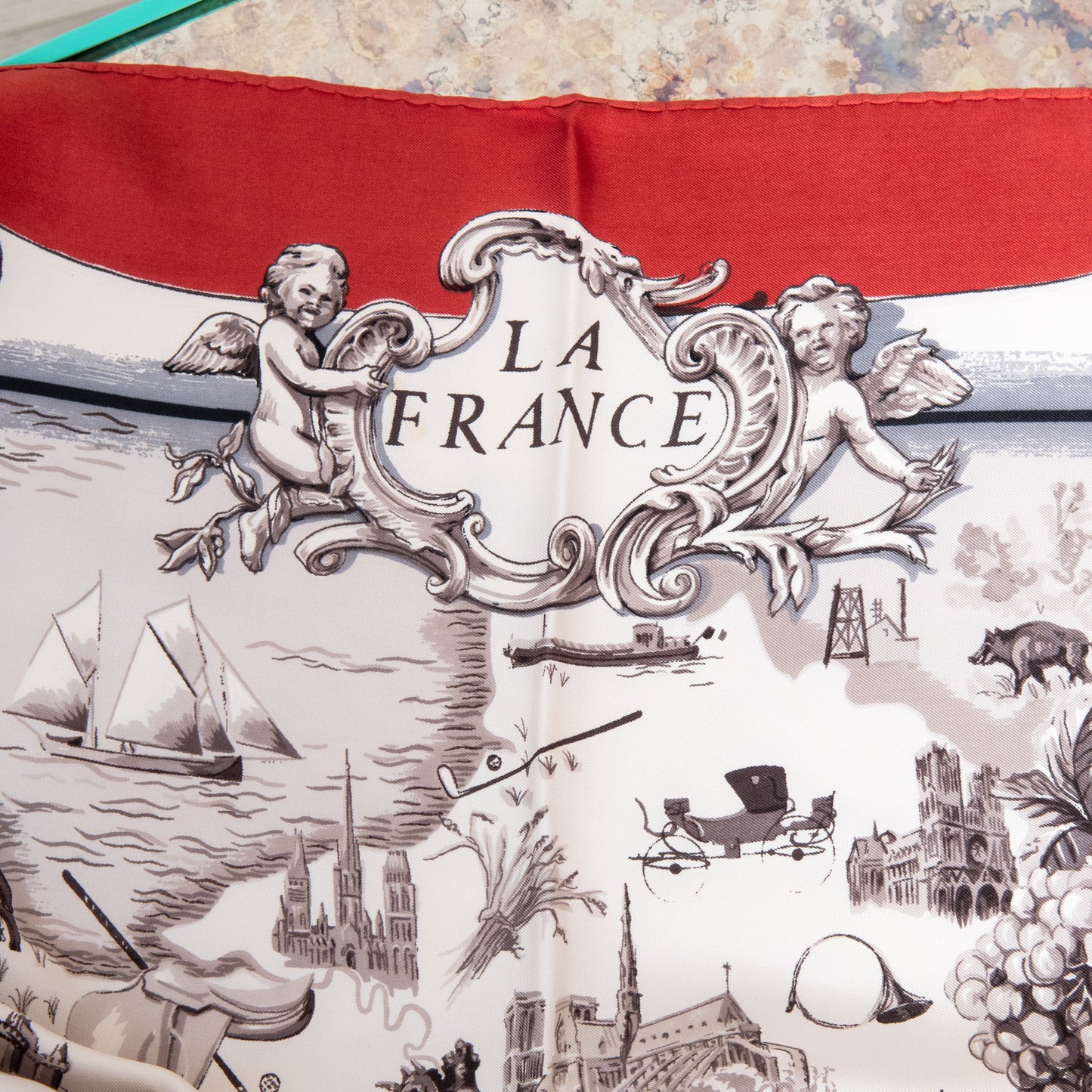 Hermes La France Francoise De La Perriere Silk Scarf 90 cm - EVEYSPRELOVED