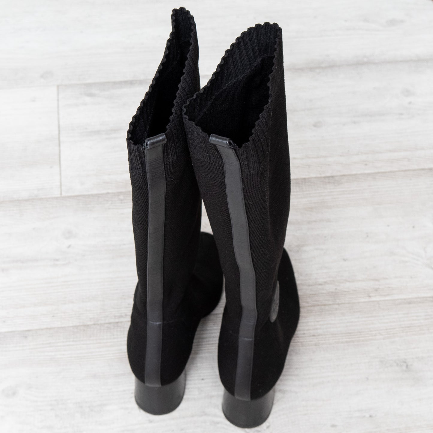 Hermes Black Fontaine 60 Maille Boots Size 36.5 - EVEYSPRELOVED