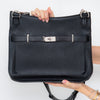 Hermes  Jypsiere 37 Black Leather  Bag