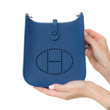  Hermes Mini Evelyne 16 Amazone Bleu  Clemence Leather Bag