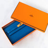 Hermès Kelly To Go Wallet Blue Epsom Leather