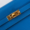 Hermès Kelly To Go Wallet Blue Epsom Leather