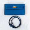 Hermès Kelly To Go Wallet Blue Epsom Leather