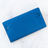 Hermès Kelly To Go Wallet Blue Epsom Leather