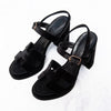 Hermès Jazz 90 Black Velvet Sandals