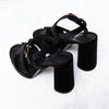 Hermès Jazz 90 Black Velvet Sandals