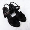 Hermès Jazz 90 Black Velvet Sandals