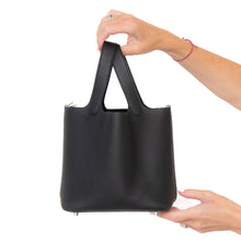  **UNUSED** Hermes Picotin Lock 18 Black Clemence Leather Palladium Tone Hardware 2025