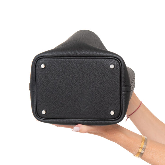 **UNUSED** Hermes Picotin Lock 18 Black Clemence Leather Palladium Tone Hardware 2025