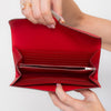 Hermes Red  Constance Long Wallet Clutch