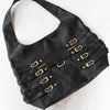 Jimmy Choo Bardia Black Leather Buckle Hobo Bag.