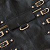 Jimmy Choo Bardia Black Leather Buckle Hobo Bag.