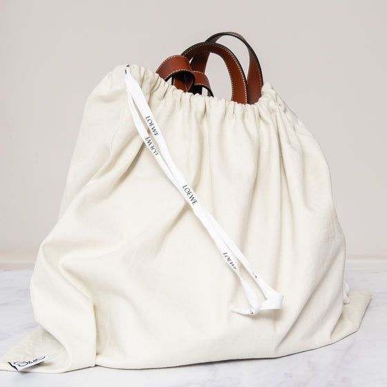 Loewe Tan  And Brown Leather Hammock Bag