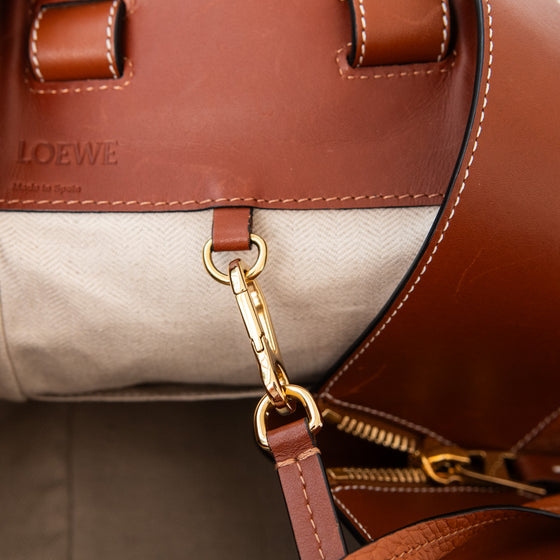 Loewe Tan  And Brown Leather Hammock Bag