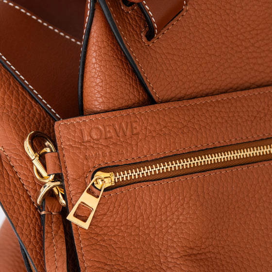 Loewe Tan  And Brown Leather Hammock Bag