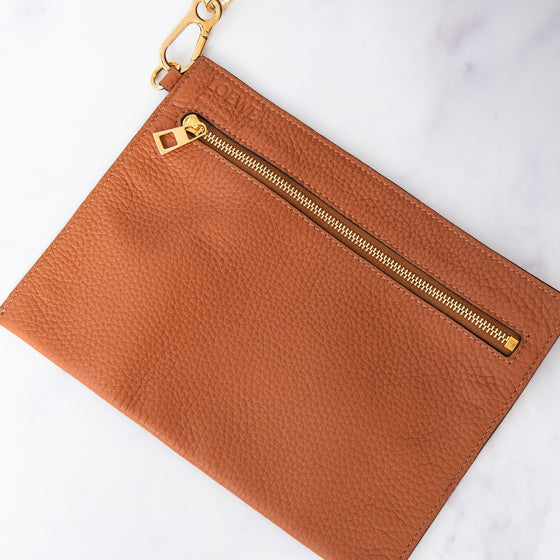 Loewe Tan  And Brown Leather Hammock Bag