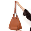 Loewe Tan  And Brown Leather Hammock Bag