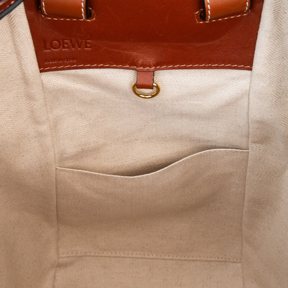 Loewe Tan  And Brown Leather Hammock Bag