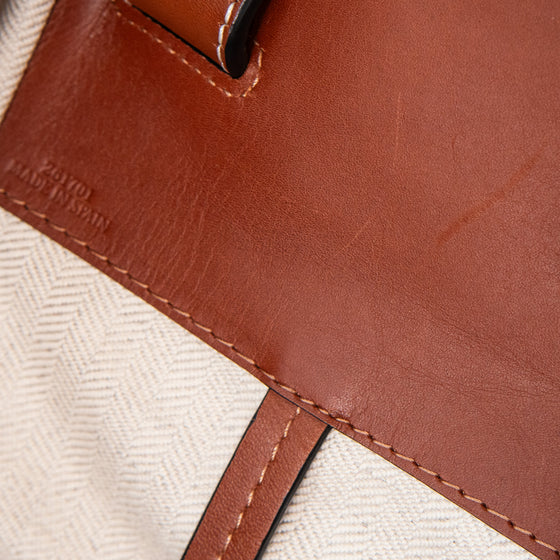 Loewe Tan  And Brown Leather Hammock Bag