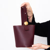 Loewe Burgundy Pebble Leather Bag