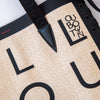 Christian Louboutin Cabalace Natural All You Need Is Red Tote Bag
