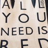 Christian Louboutin Cabalace Natural All You Need Is Red Tote Bag