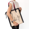 Christian Louboutin Cabalace Natural All You Need Is Red Tote Bag