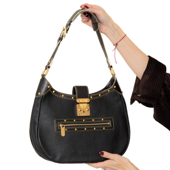 Louis Vuitton Black Suhali L'Affriolant Bag