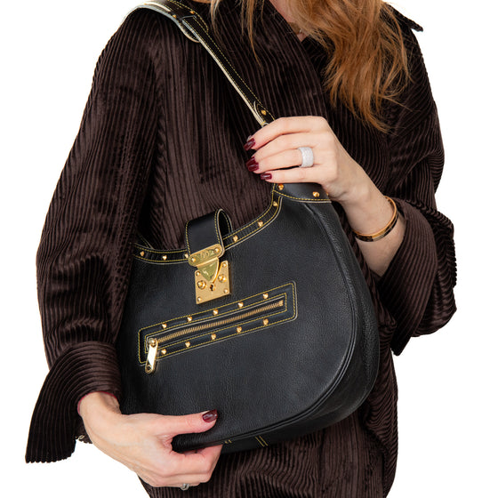 Louis Vuitton Black Suhali L'Affriolant Bag