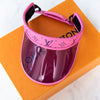 Louis Vuitton Monogram "Vuittamins" Plexi Visor in Rose Violet