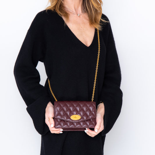 Mulberry Small Burgundy Leather Crossbody Bag