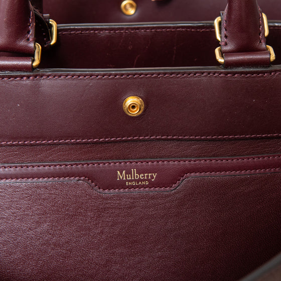 Mulberry Oxblood Chester Leather Tote Bag