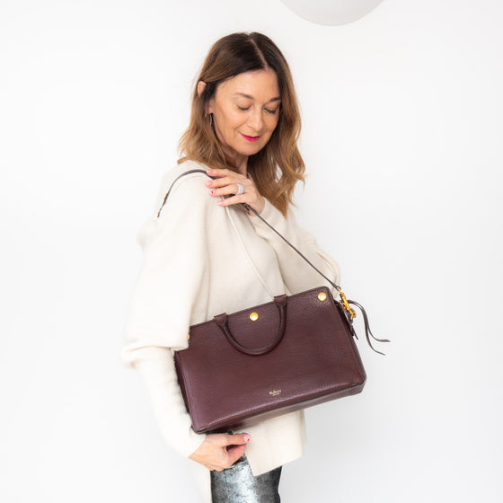 Mulberry Oxblood Chester Leather Tote Bag