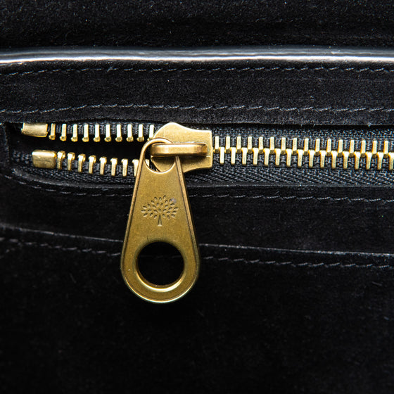 Mulberry Black Bayswater Heritage Mock Croc Leather Bag